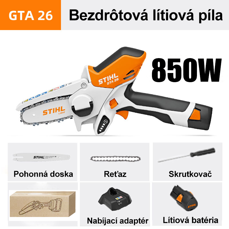 Pila GTA26 Li-Ion [850 W] + 1x baterie Li-Ion (6 hodiny) + 1x nabíječka + řídící deska + řetěz